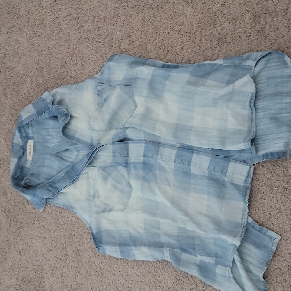 Bella Dahl Blue Chambray Tank Size L